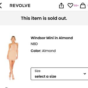 NBD Windsor Mini Revolve Dress in Almond XS